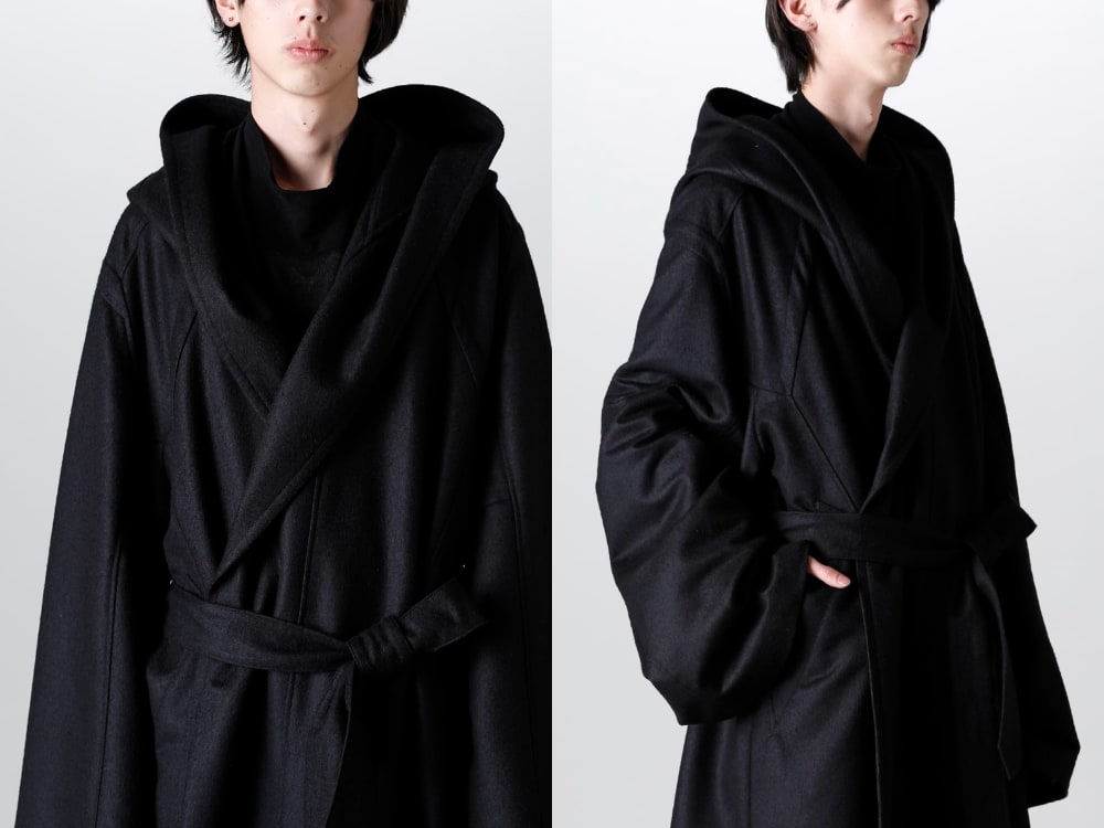 JULIUS - JULIUS Warp Knit Melton Oversized Coat (837COM2) - 837COM2(Warp Knit Melton Oversized Coat) - 6-006