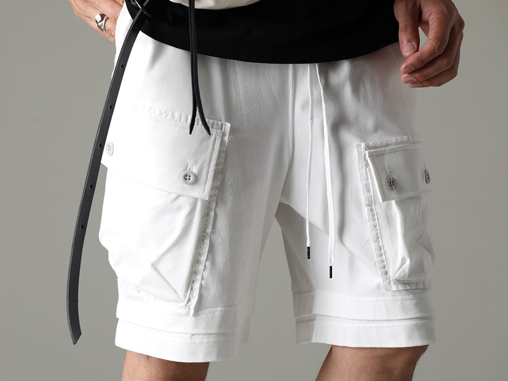 The Viridi-anne - Shorts that can be worn casually, even though it may not seem so at first glance - VI-3607-04-Off-White(Jersey Short Pants Off White) - 3-004