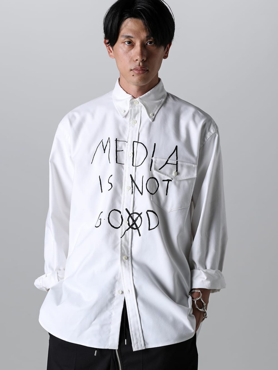 TAKAHIROMIYASHITATheSoloist 2023SS sos.0002-White - Button down Shirt White (media is not go⨂d. type 2) 2-002