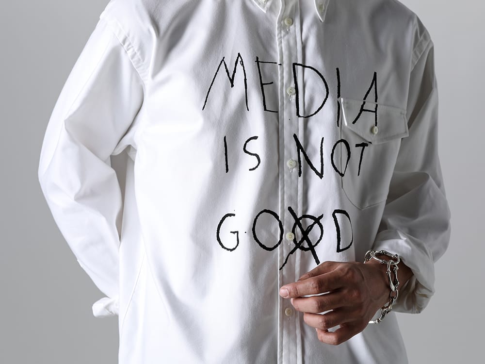 TAKAHIROMIYASHITATheSoloist 2023SS sos.0002-White - Button down Shirt White (media is not go⨂d. type 2) 2-003