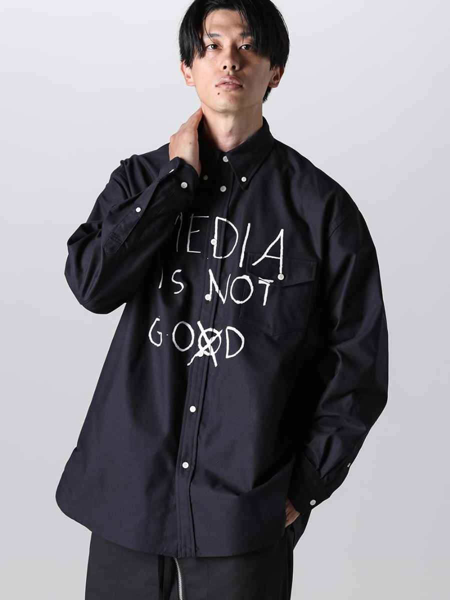 TAKAHIROMIYASHITATheSoloist 2023SS sos.0002-Black - Button down Shirt Black (media is not go⨂d. type 2) 2-006