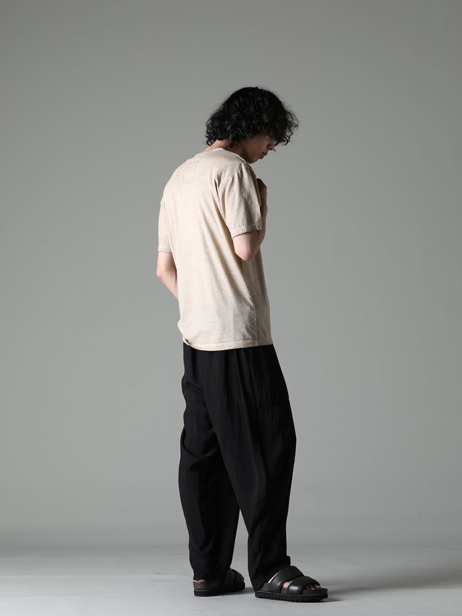 UMA WANG 23SS Enjoy the color of a item with a simple design. - UM1552-Tan JOSEPH TOP Tan - UM3507-Black Pajama Pants - BRK03 Rubber Sole Sandal - Calf Full Grain - BRK03 - BRK03 1-004