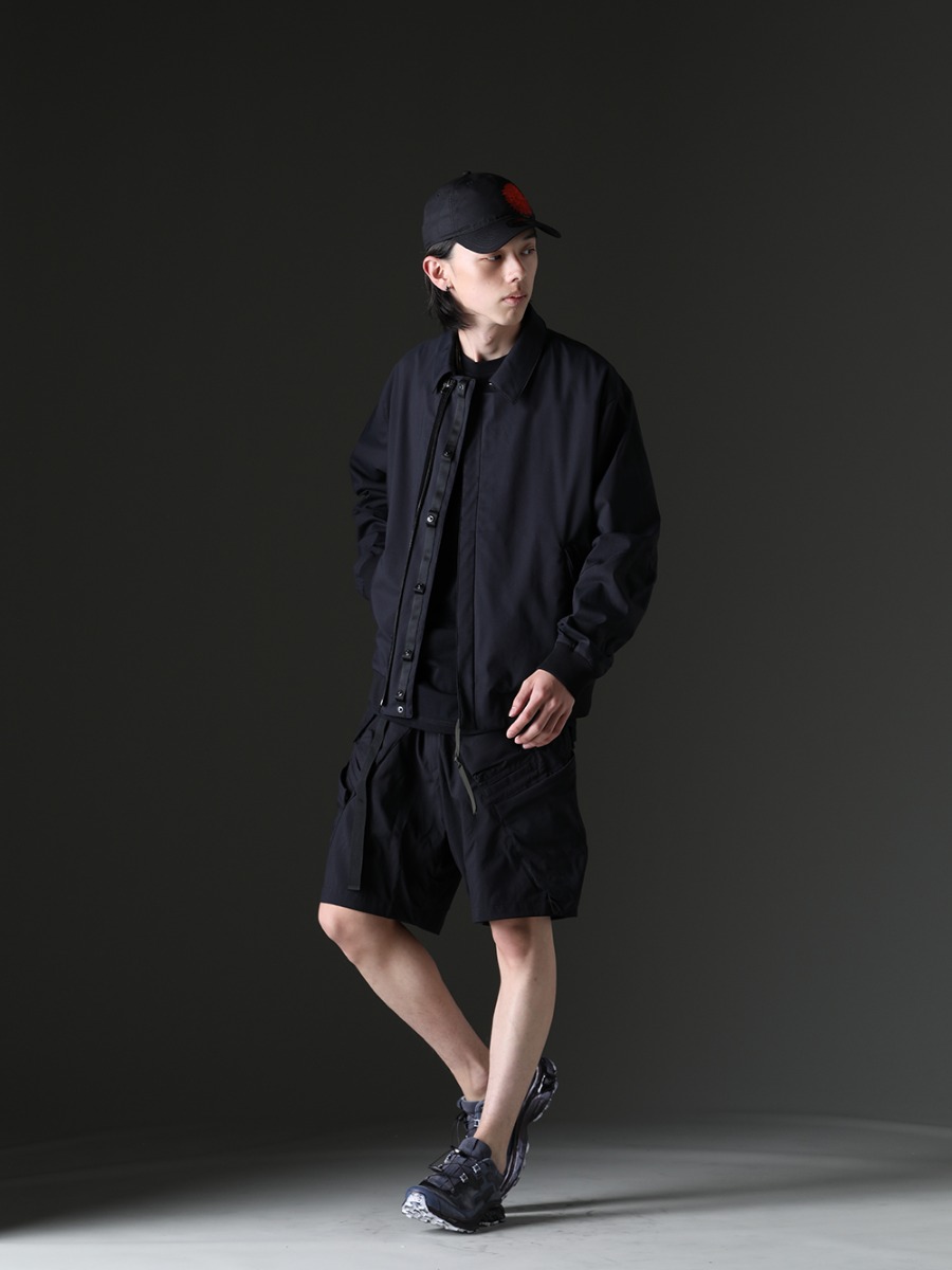 ACRONYM / Yohji Yamamoto / 11 BY BORIS BIDJAN SABERI - The design that can be said to be the ultimate system of travel wear. - J111TS-CH(Stealth Cargo Jacket) S29-PR-C(Long Sleeve T-shirt) HZ-H88-972(New Era × Yohji Yamamoto 930CS YY Dahlia) SP29-M-Black(Nylon Stretch BDU Short Pant Black) BAMBA5-11XS-Black-Dye(BAMBA5 11XS - Black Dye) - 1-002