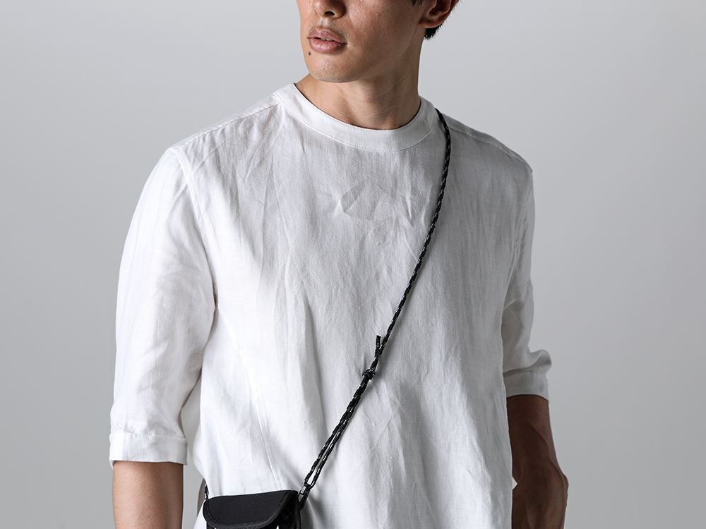 RIPVANWINKLE 2023SS For a short pants style, match it with pouch for a functional styling - RW-529-Euro White - Solid Shirts T Euro White - RW-550 - Mobile Pouch 3-003