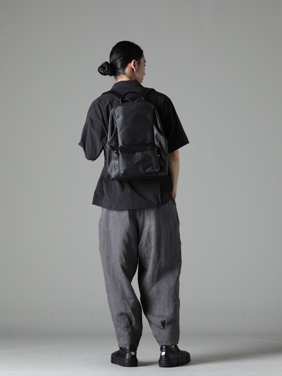 individual sentiments 23SS Individual sentiments 2023SS Short Sleeve Shirt Summer Style - SH57S-LC18 Pinstripe Cotton Bowling Shirts - co21fwtrp010-Black Tower Ruck Pro Black - PA85-LI13-Gray-Black Linen Herringbone High Waist Wide Pants Gray Black - Handsewn-Classic-Lo Handsewn Classic Lo  4-001