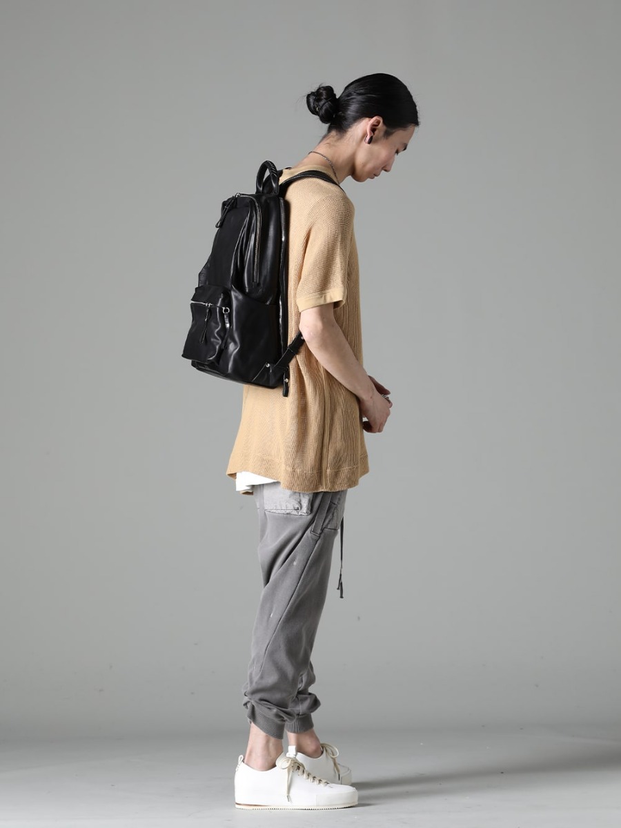 O PROJECT 23SS Casual coordination with mesh T-shirt - O15TS1-mesh-YELLOW-BEIGE SS TEE Cotton Mesh YELLOW BEIGE - co21fwtrp010-Black Tower Ruck Pro Black - M3940 Necklace Mix + Keyring - P18.1-F0409C P18.1 F0409C - FEIT-Hand-Sewn-Low FEIT FEIT Hand Sewn Low 1-002