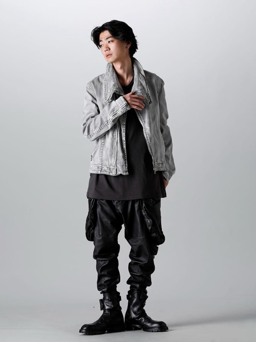 JULIUS - 839PAM5(Lamb Leather Gas Mask Cargo Pants) - 2-001