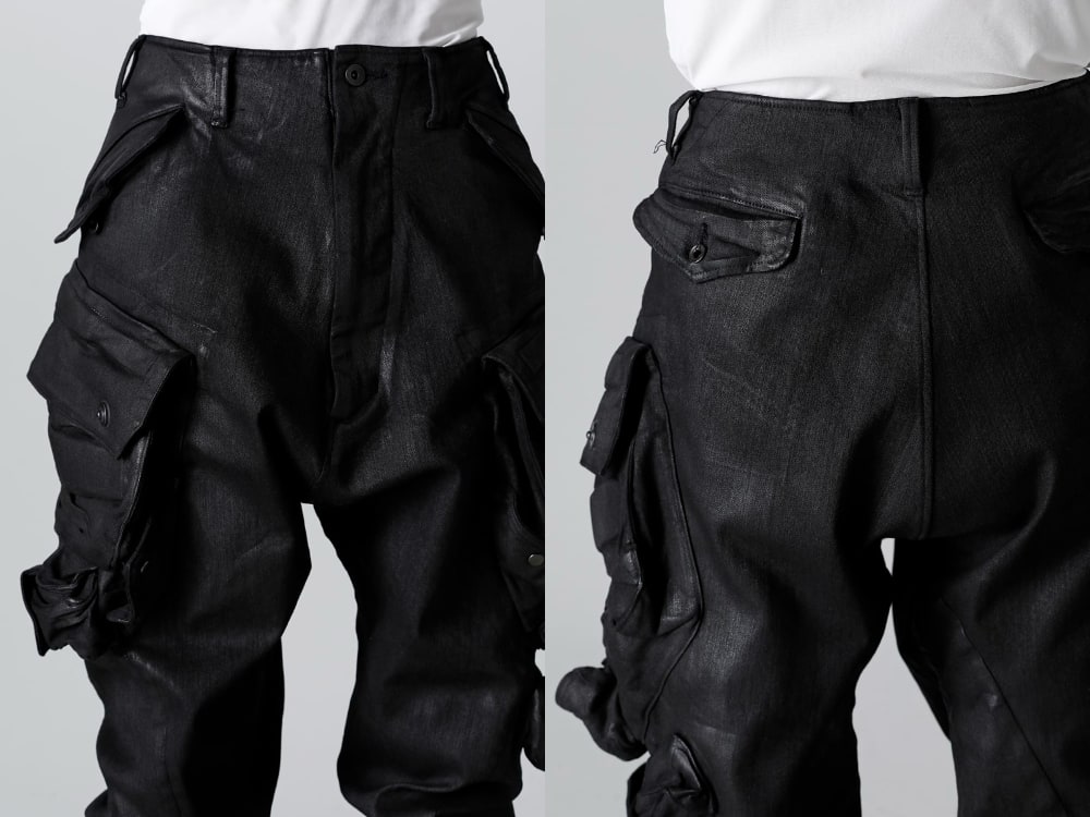 JULIUS - 839PAM3-C(10.5oz Stretch Denim Coated Gas Mask Cargo Pants) - 3-005