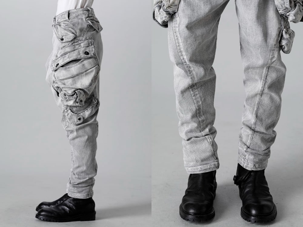 JULIUS - 839PAM3-PL(10.5oz Stretch Denim Gas Mask Cargo Pants) - 3-011