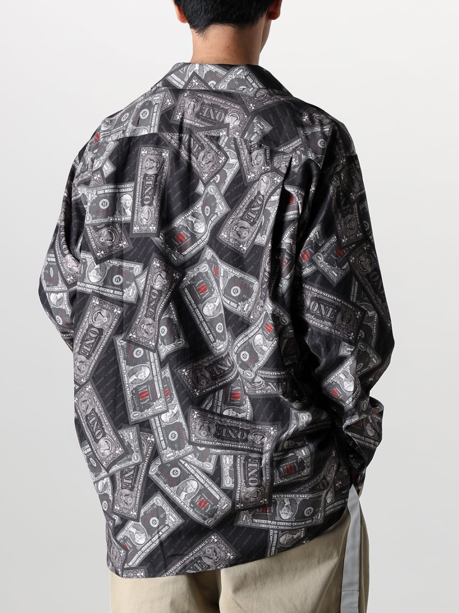 Maison MIHARAYASUHIRO 23-24AW Unique Oversized Shirt with MIHARAYASUHIRO's Signature Print!  - A11SH073 - Dollar Bill Printed Shirts 2-002