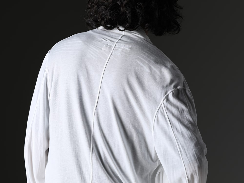 JULIUS - Beautiful draping and the best material for spring and summer - 819CUM3-offwhite(Cotton/Cupro Jersey Drape Cardigan Off White) - 2-008