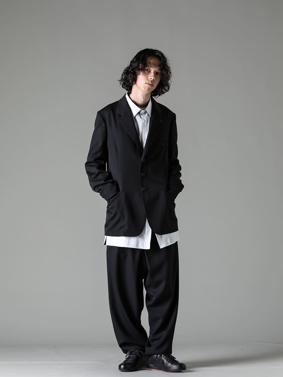 Yohji Yamamoto 23-24AW LOOK34 Shirt and Jacket Style - FASCINATE BLOG