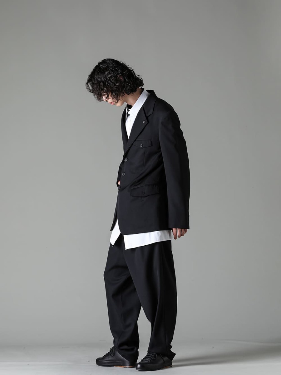 Yohji Yamamoto 23-24AW LOOK34 Shirt and Jacket Style - FASCINATE BLOG