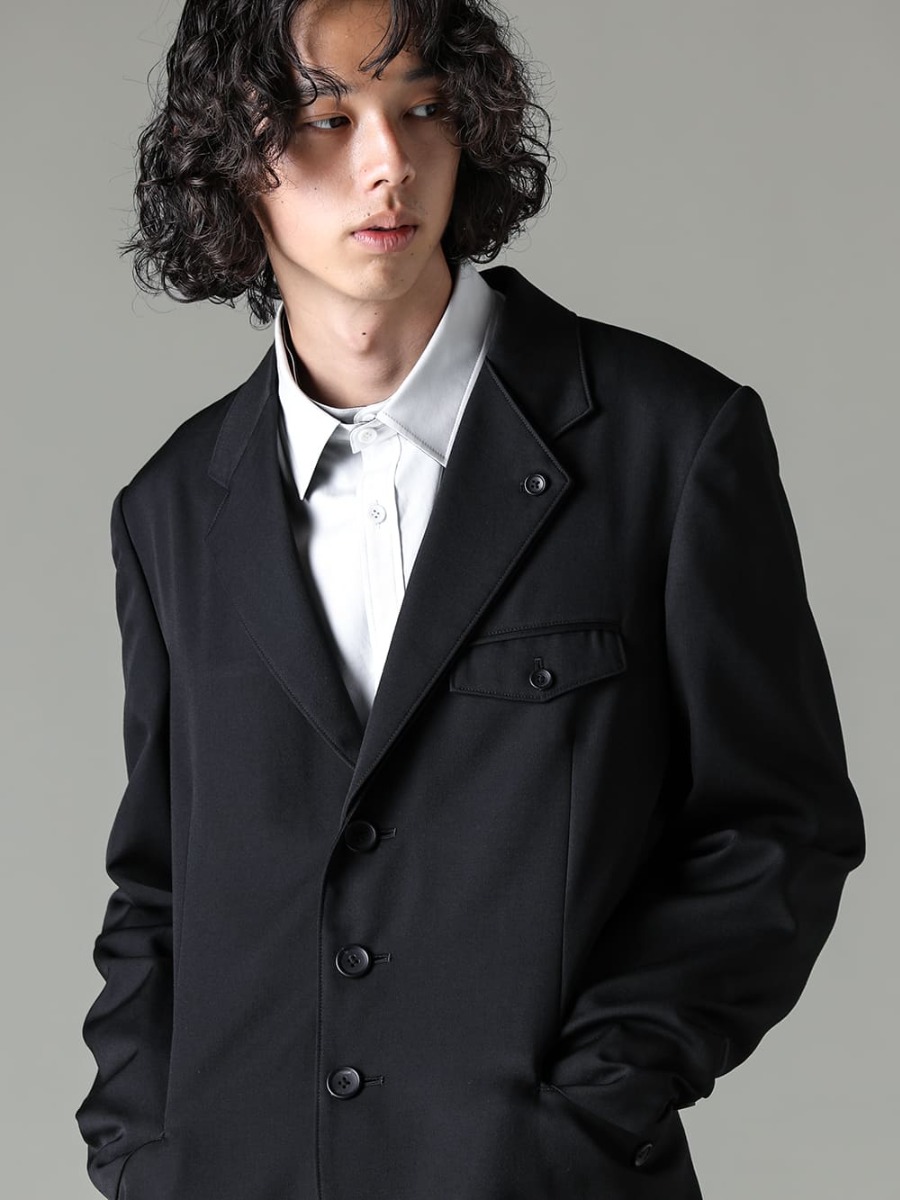 Yohji Yamamoto 23-24AW LOOK34 Shirt and Jacket Style - FASCINATE BLOG