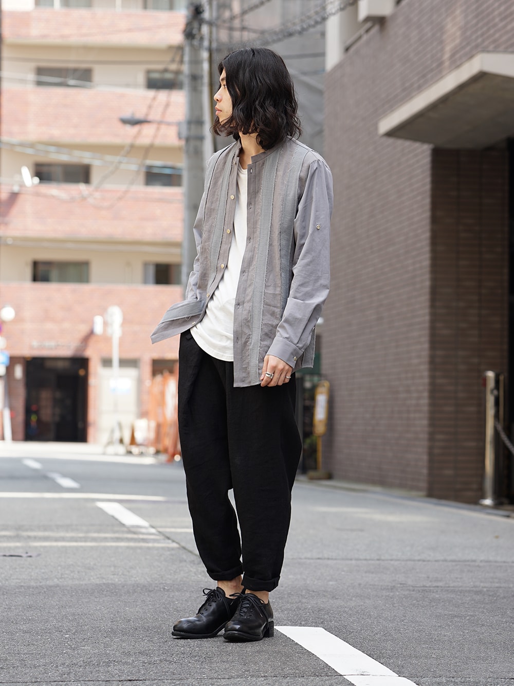 Yohji Yamamoto Damage Knit Design Cardigan Style side