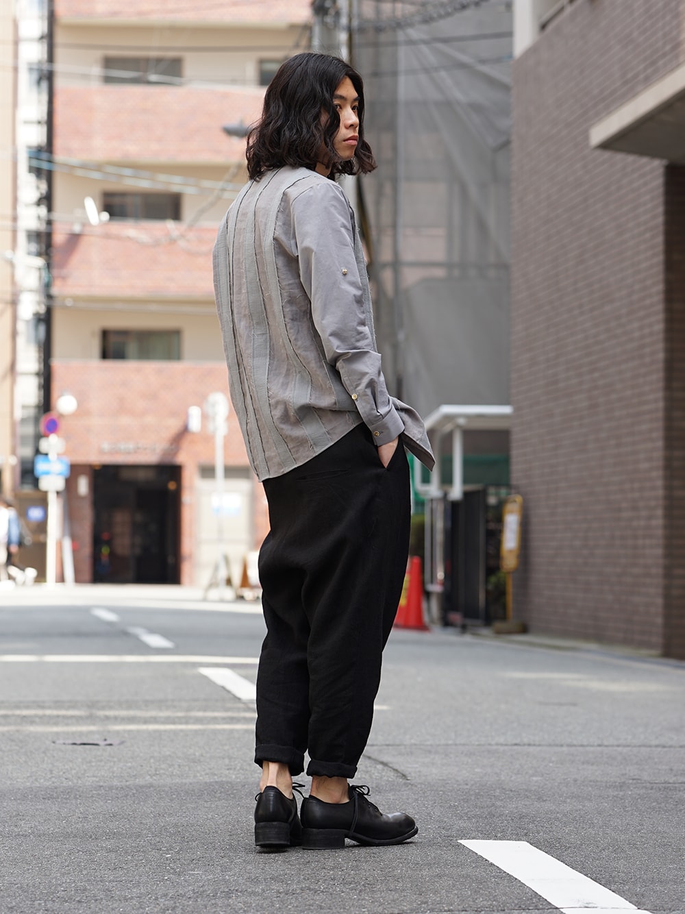 Yohji Yamamoto Damage Knit Design Cardigan Style back