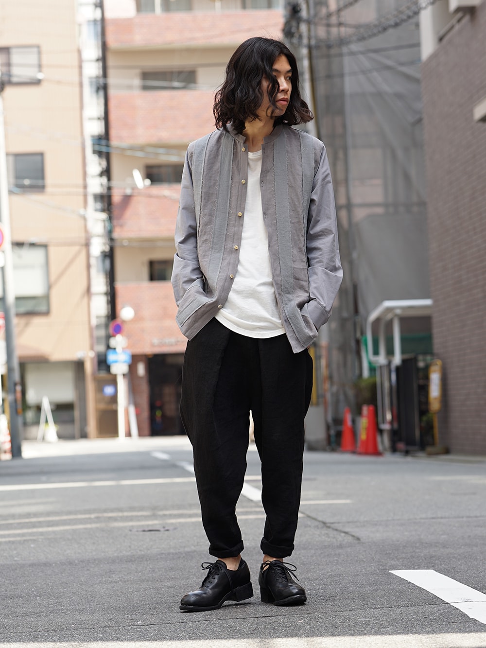 Yohji Yamamoto Damage Knit Design Cardigan Style front