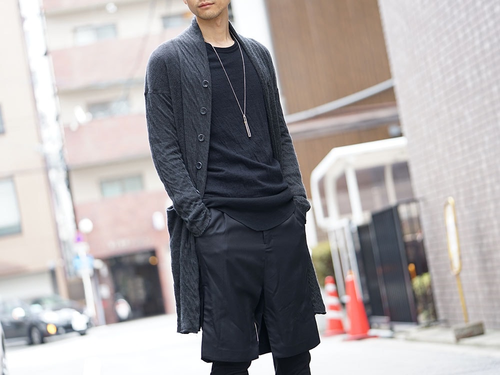 The Viridi-anne Knit Long Cardigan X DEVOA Layered Pants 05