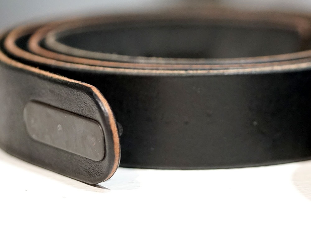 DEVOA Cow Leather Belts Bordeaux Black