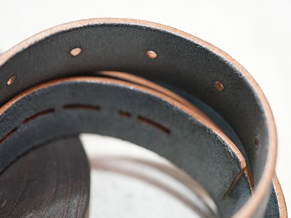 DEVOA Cow Leather Belts White Blue Beige