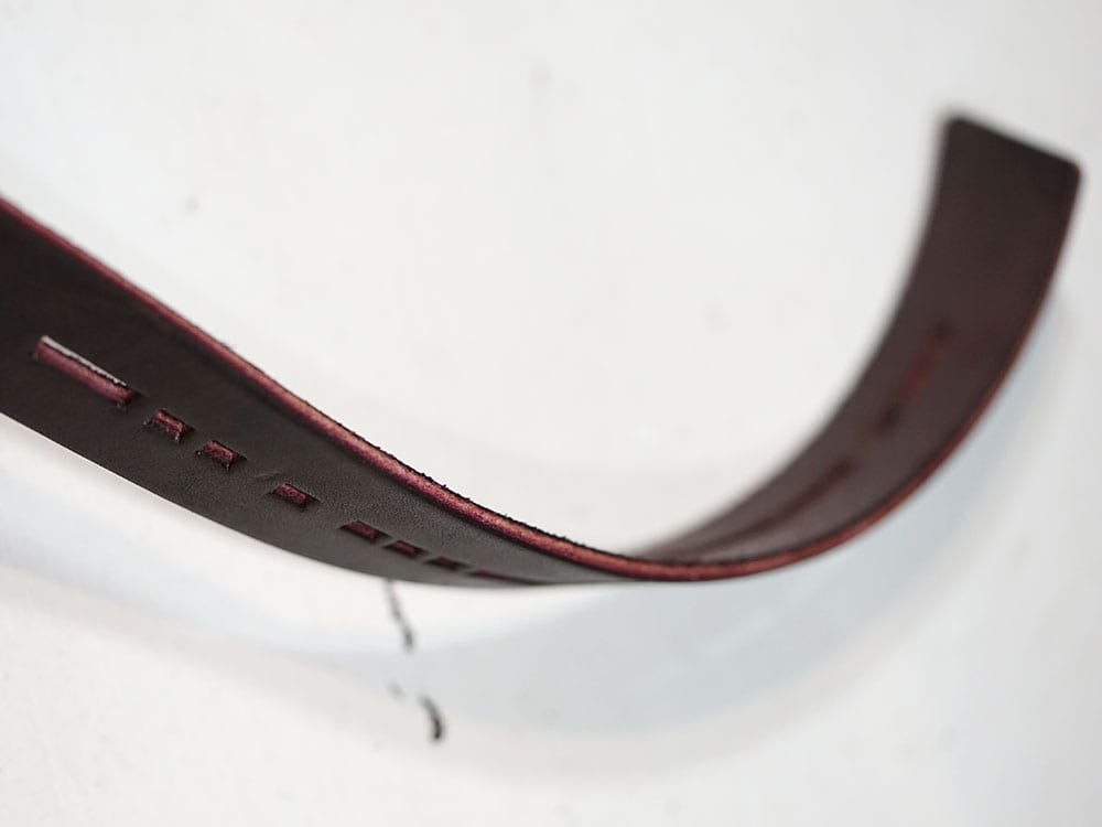 DEVOA Cow Leather Belts Bordeaux Black