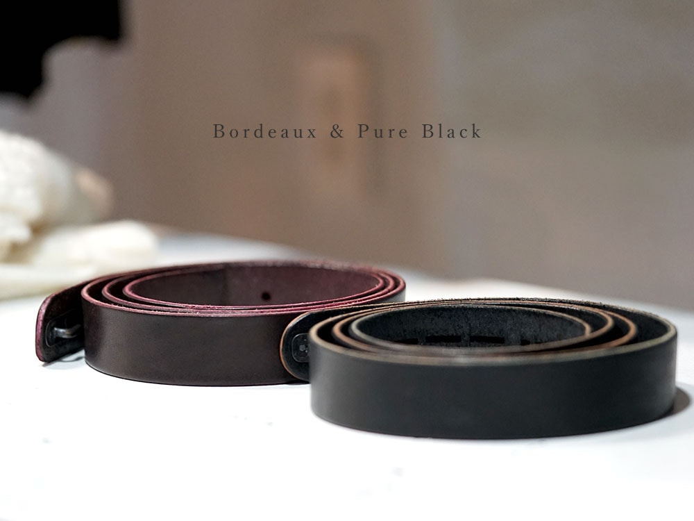 DEVOA Cow Leather Belts Bordeaux Black DEVOA Cow Leather Belts Bordeaux Black