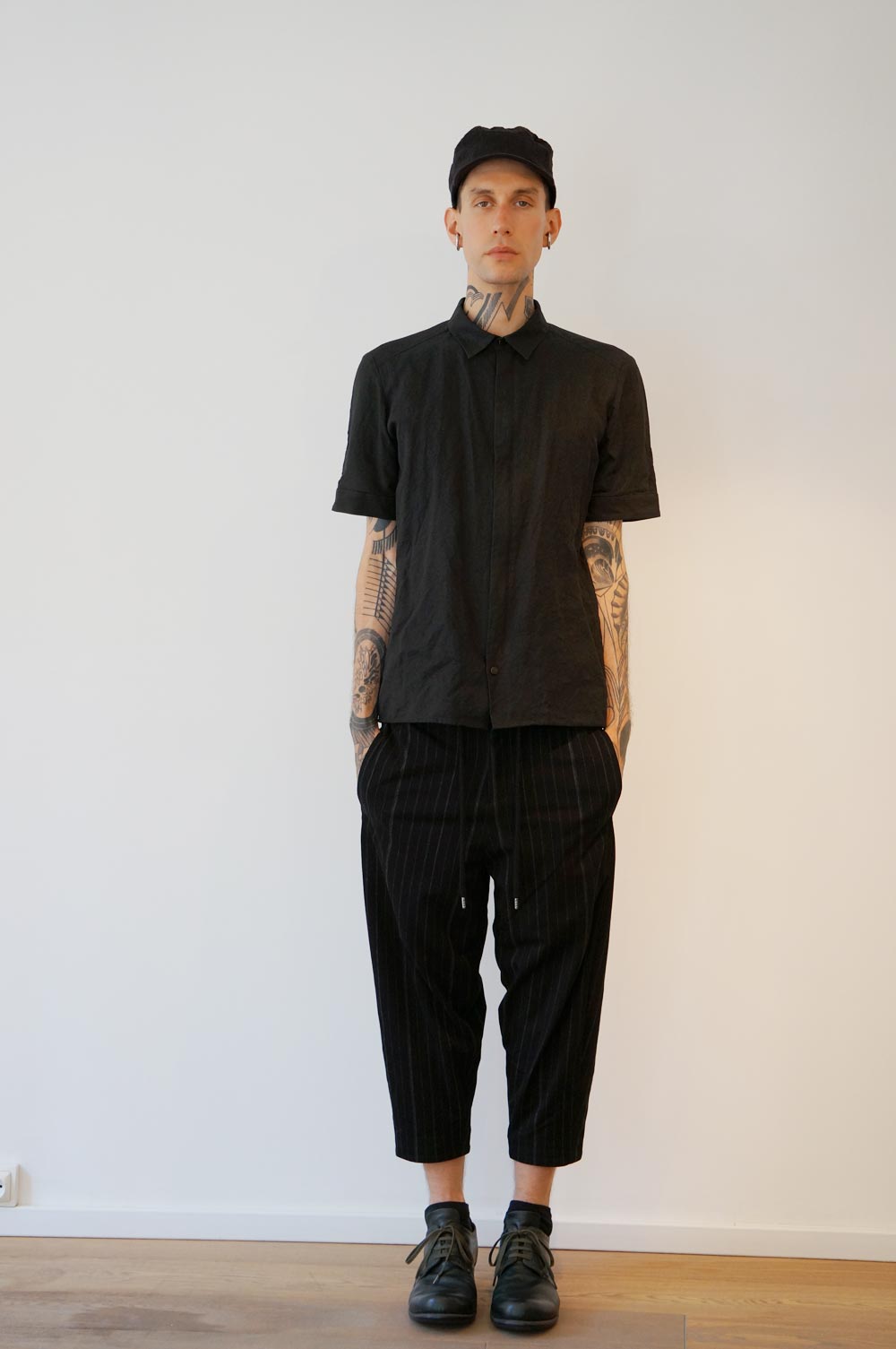 DEVOA - Cropped Pants Random Stripe Cotton DEVOA - Cropped Pants Random Stripe Cotton