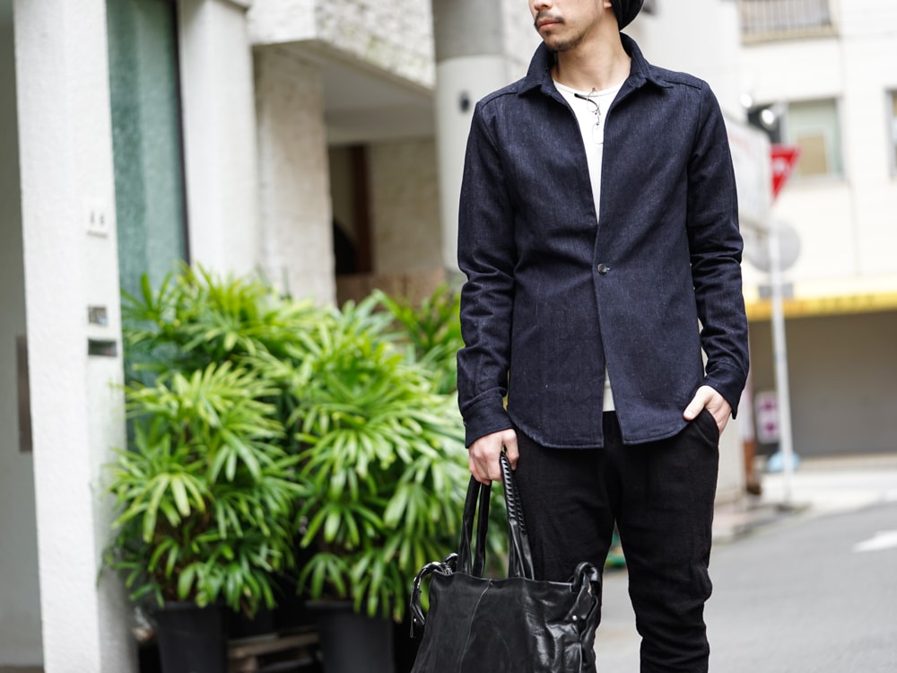 DEVOA Easy Pants Silk / Linen Random Check × individual sentiments Cotton Linen Herringbone Denim 05