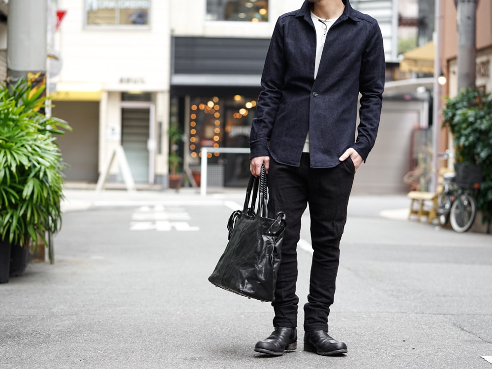 DEVOA Easy Pants Silk / Linen Random Check × individual sentiments Cotton Linen Herringbone Denim 04