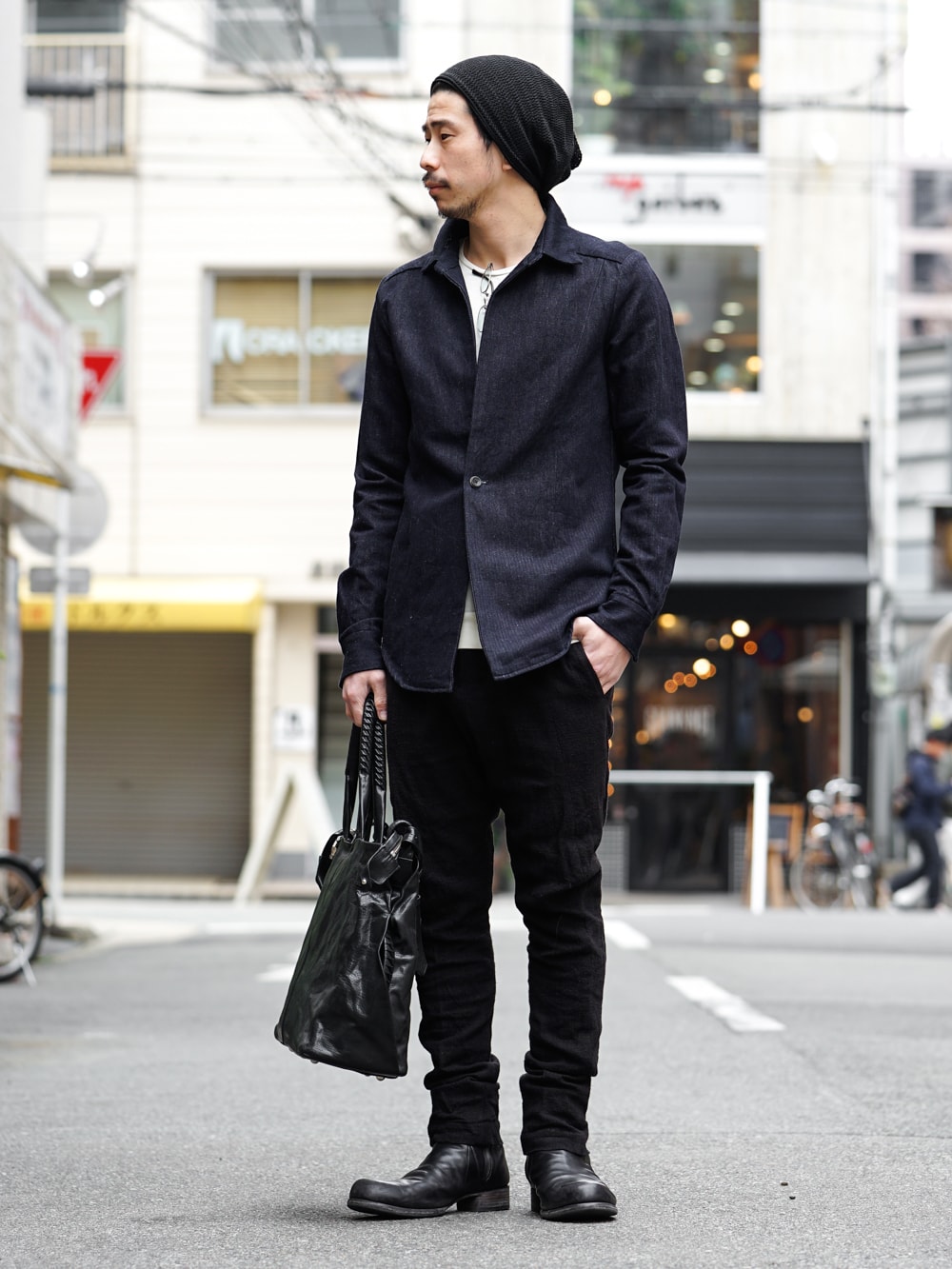 DEVOA Easy Pants Silk / Linen Random Check × individual sentiments Cotton Linen Herringbone Denim  01