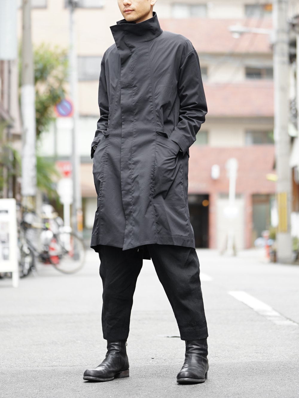 The Viridi-anne 17SS Weather Coat Devoa Washi cropped pants