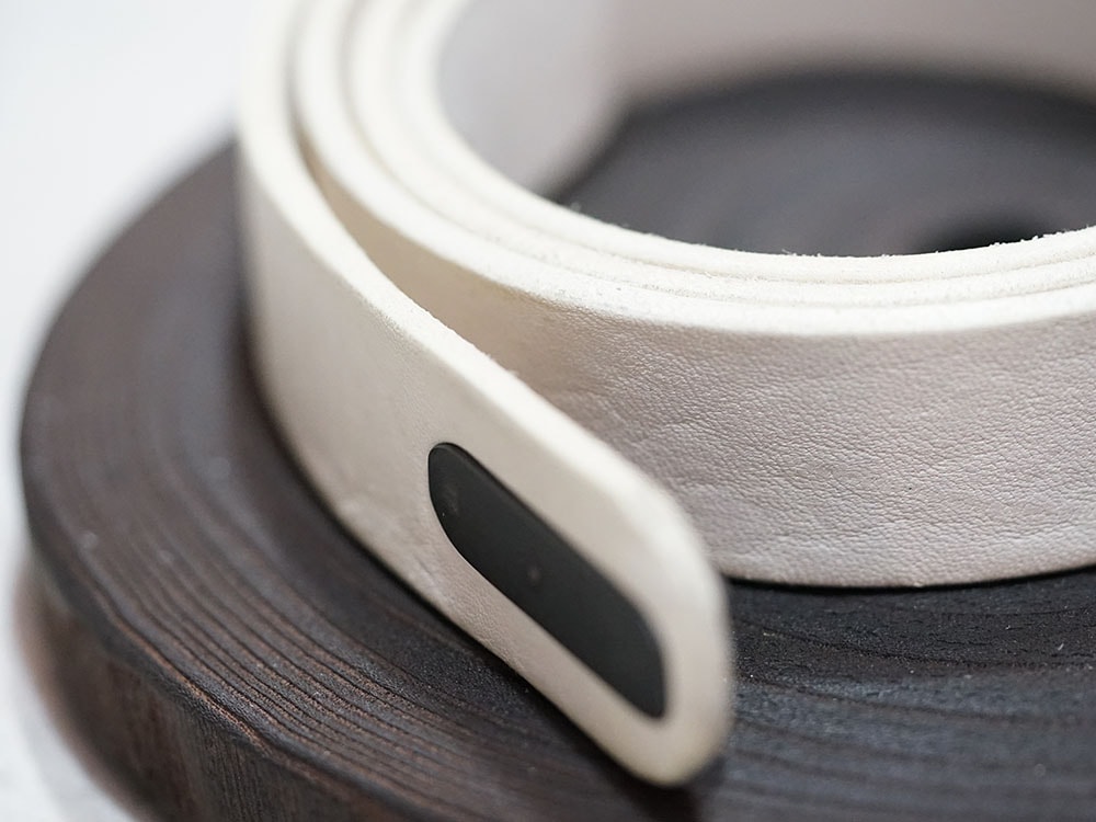 DEVOA Cow Leather Belts White Blue Beige