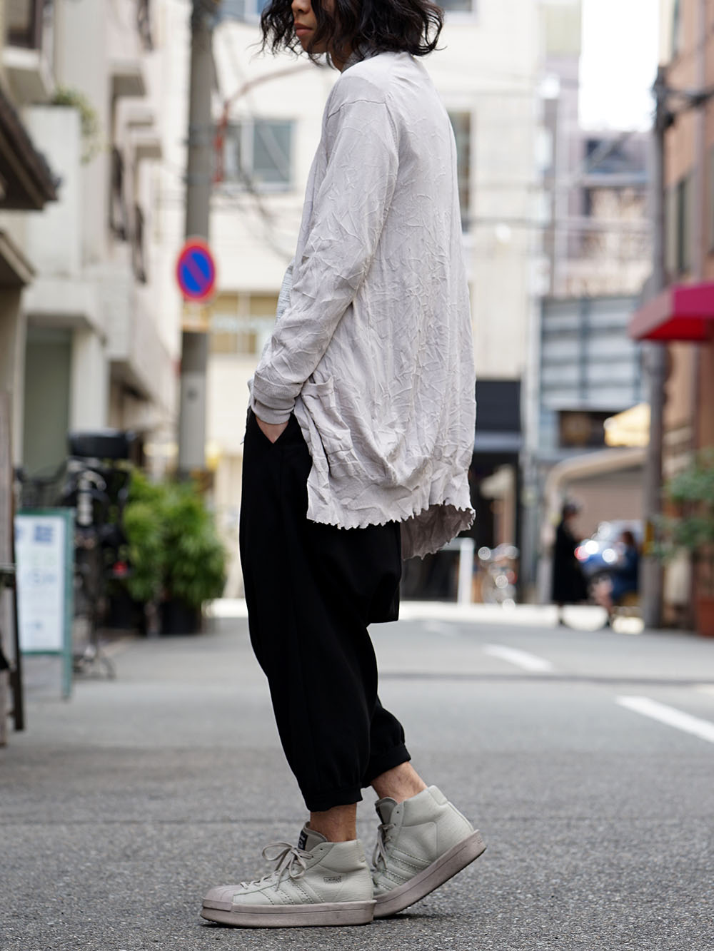 The Viridi-anne Wrinkled Knit and Check Print Shirt 03