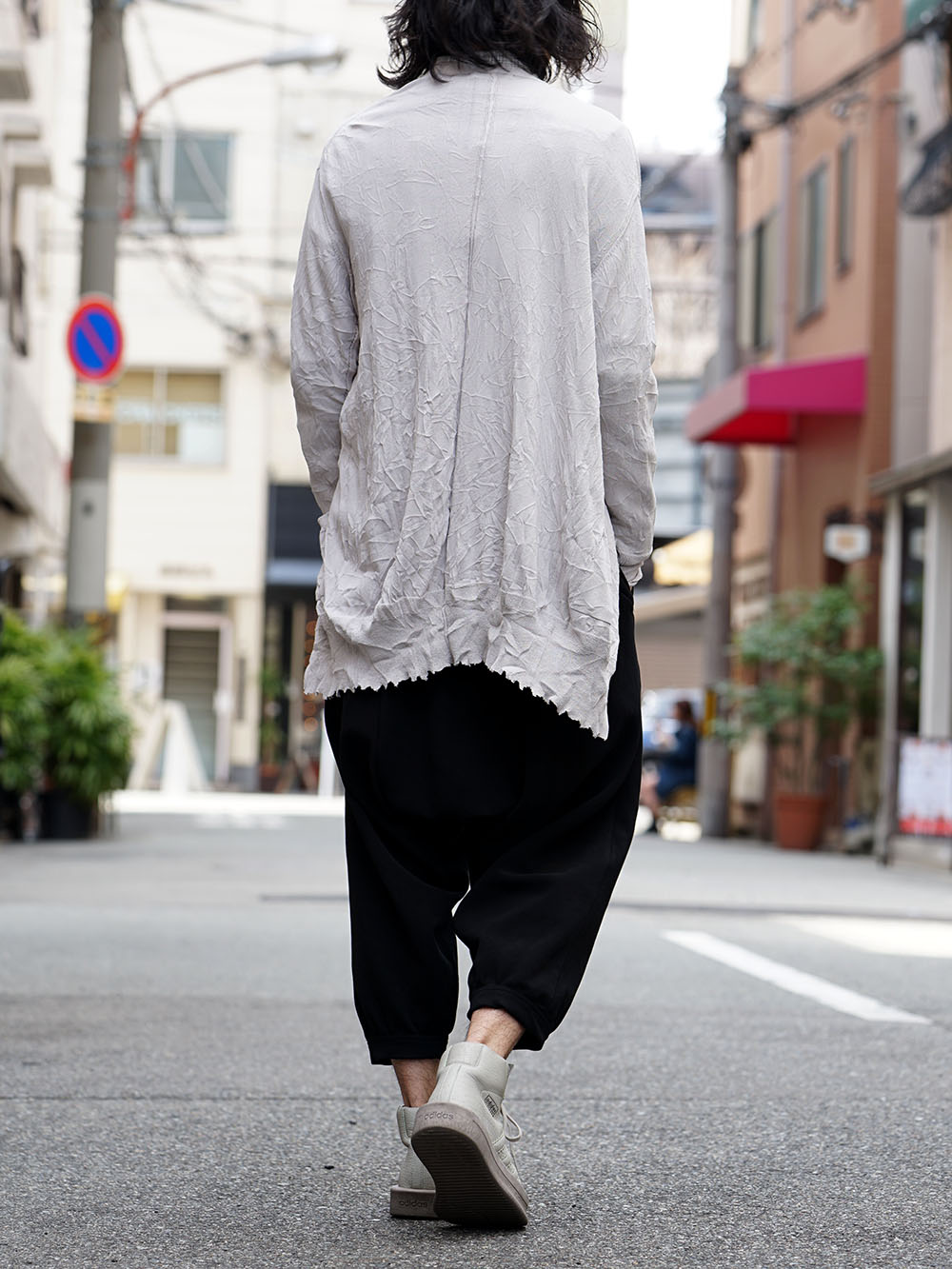 The Viridi-anne Wrinkled Knit and Check Print Shirt 04