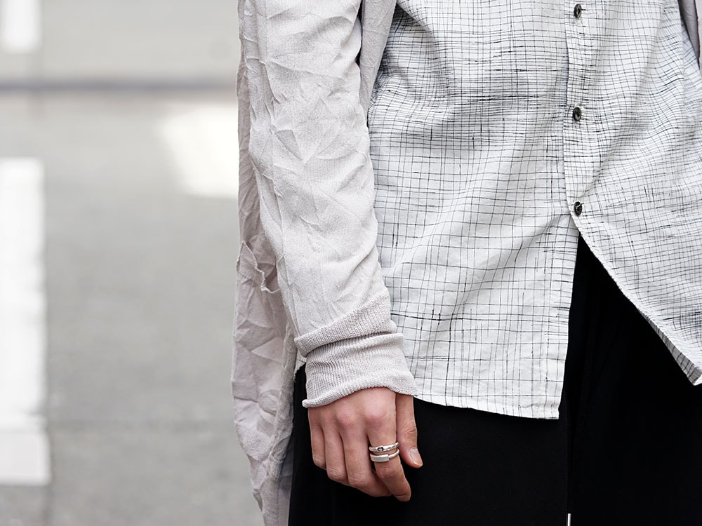 The Viridi-anne Wrinkled Knit and Check Print Shirt 07