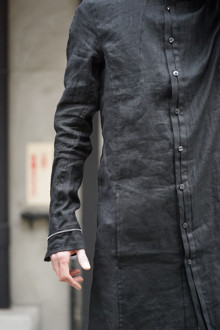 Fagassent [ Soiled Black Linen Shirt ] - FASCINATE BLOG